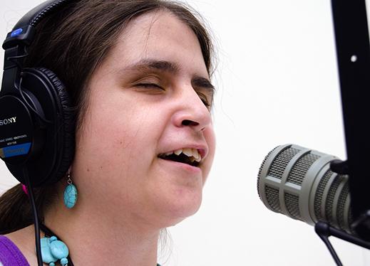 woman broadcasting